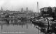 Lincoln Docks on the Fossdyke & Witham Navigation circa 1910, with a sailing barge moored to the right