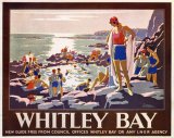 Whitley Bay LNER Railway Poster Ad 1930s