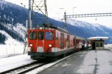 RhB No 55 at Oberwald on 23.2.1989