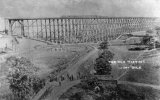 The old viaduct, demolished in the early 1880s after being replaced with a stone structure.