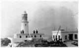 Scilly isles Round Island Lighthouse wireless station under construction 1912 CMc.jpg