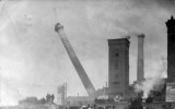 Cumbria Barrow in Furness steelworks chimney coming down 1906 CMc.jpg