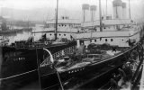 Damaged paddle steamers Onward & The Queen at Dover c1907.jpg