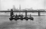 River Thames, Hungerford bridge & paddle steamers c1885.jpg