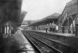 Marple station, on the Midland & Great Central Joint Railway line, circa 1904. Opened 1st July 1865; still in use